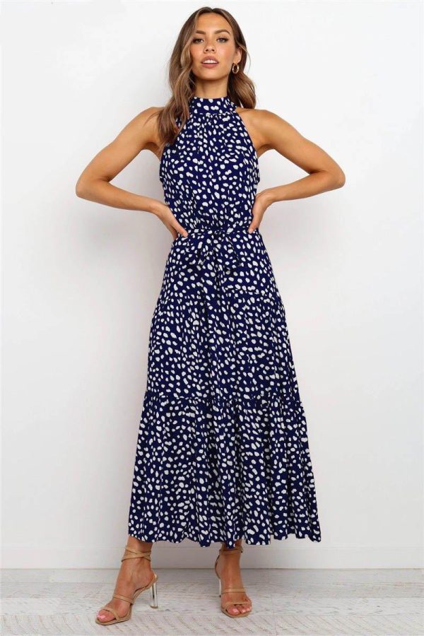 Boho Women Long A-Line Off Shoulder Elegant Sash Maxi Dress Women - Hplify
