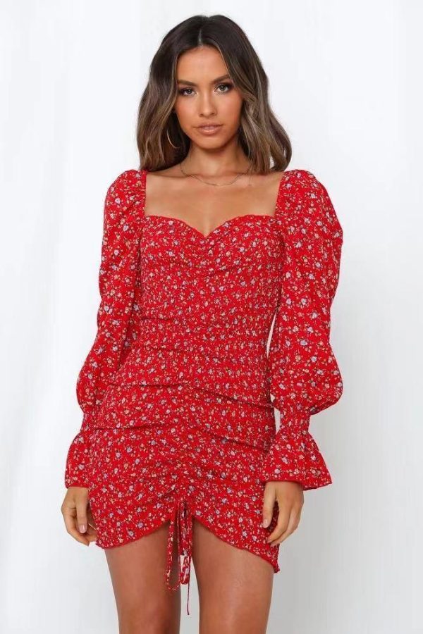 2020 Spring New Women Floral Print Sashes Shirt Dress Beach Women's Loose Short Boho Mini Dress Girls Party Solid Streetwear - Hplify