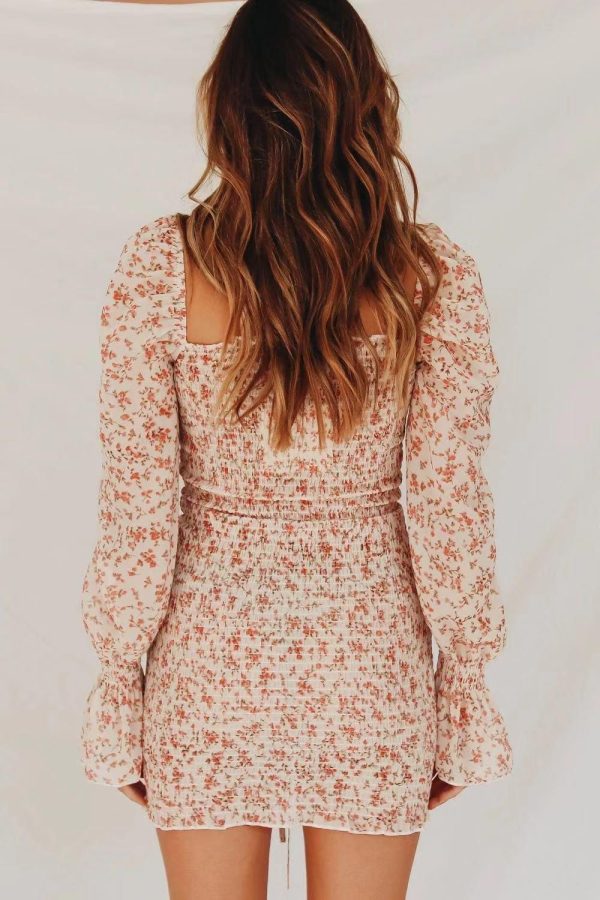 2020 Spring New Women Floral Print Sashes Shirt Dress Beach Women's Loose Short Boho Mini Dress Girls Party Solid Streetwear - Hplify