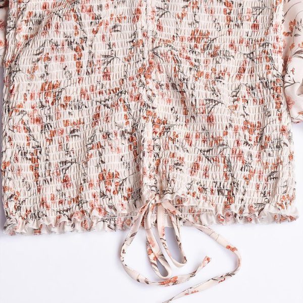 2020 Spring New Women Floral Print Sashes Shirt Dress Beach Women's Loose Short Boho Mini Dress Girls Party Solid Streetwear - Hplify