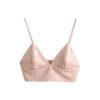 Summer Bralette Crop Top Sexy Pink Strappy Suede Cami Camisole Casual Women Tops - Hplify