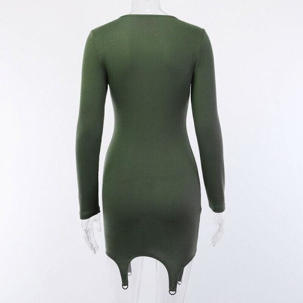 The Best 2019 Brief Women Ladies Plain Dress Preppy Style Long Sleeve O-Neck Bodycon Mini Dress Solid Skinny Women Asymmetrical Dress Online - Hplify