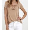The Best 2019 Fashion Women Pullover T-Shirt Casual Summer Ladies Short Sleeve Solid Tops Shirt Outwear Women Clothes Online - Hplify