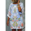 The Best 2019 Fashion Women Summer Bohemian Printed Beach Casual Loose Mini Dress Casual Loose Mini Shirt Beach Dress Online - Hplify
