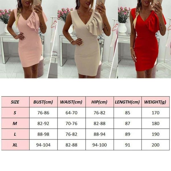 The Best 2019 New Elegant Women's Business Office Dress Bridesmaid Wedding Party Cocktail Mini V Neck Formal Bodycon Sheath Pencil Dress Online - Hplify