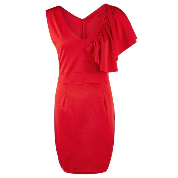 The Best 2019 New Elegant Women's Business Office Dress Bridesmaid Wedding Party Cocktail Mini V Neck Formal Bodycon Sheath Pencil Dress Online - Hplify