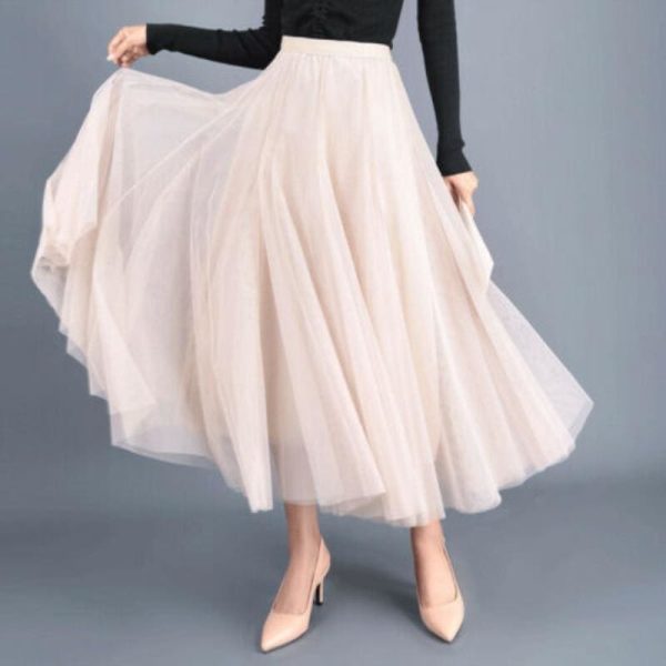 The Best 2019 New Fashion Women Boho Double Layer Long Maxi Dress Mesh Sundress Summer Ladies Holiday Casual Beach Skirt Online - Hplify