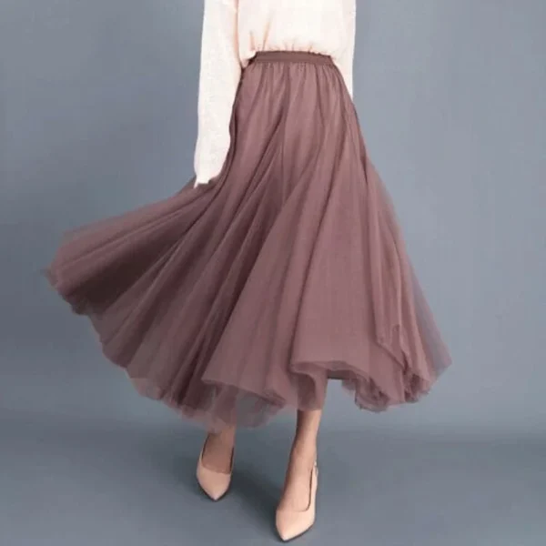 The Best 2019 New Fashion Women Boho Double Layer Long Maxi Dress Mesh Sundress Summer Ladies Holiday Casual Beach Skirt Online - Hplify