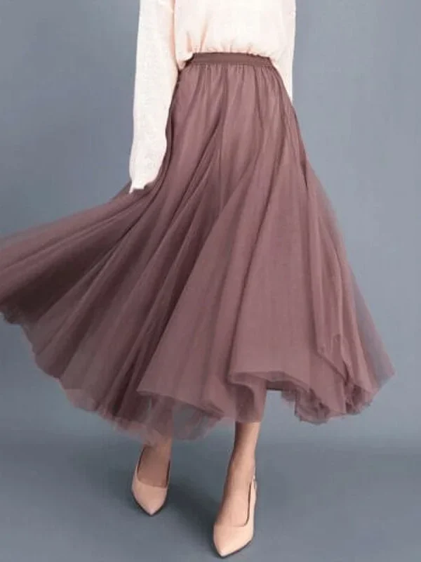 The Best 2019 New Fashion Women Boho Double Layer Long Maxi Dress Mesh Sundress Summer Ladies Holiday Casual Beach Skirt Online - Hplify