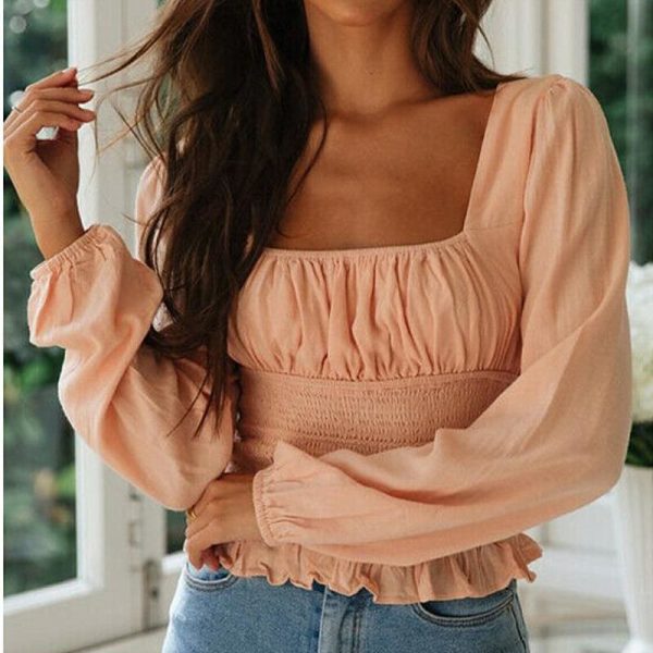 The Best 2019 New Fashion Women Ladies Summer Beach Slim Long Sleeves Crop Tops Casual Fitness Loose T-Shirt Tops Online - Hplify
