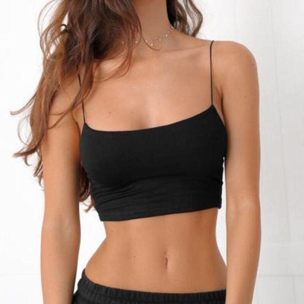 The Best 2019 New Fashion Women Sexy Crop Tops Solid Summer Camis Women Casual Tank Tops Vest Sleeveless Crop Tops blusas Online - Hplify