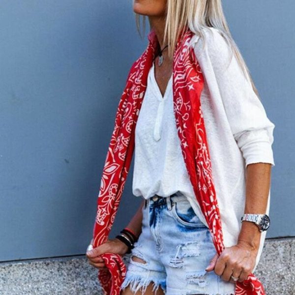 The Best 2019 New Women Cotton Button-down Collar V-neck Long Sleeve Casual Tee Shirt Autumn Loose Blouse Tops Streetwear Online - Hplify