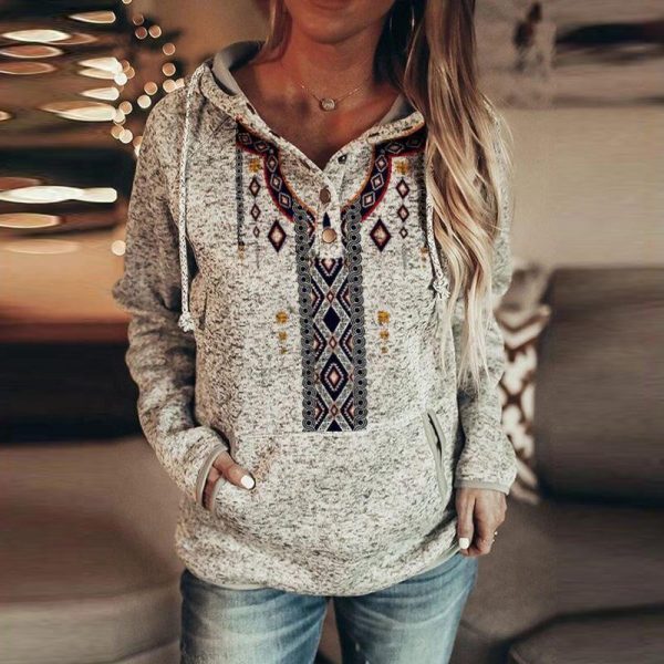 2020 Harajuku Style Women Hooded Sweatshirt Autumn Winter Casual Long Sleeve Hoodies Female Vintage Drawstring Tops Streetwear - Hplify
