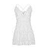 Summer Pure Sheath Slip Dress Sundress Mini Beach dress white dress - Hplify