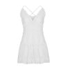 Summer Pure Sheath Slip Dress Sundress Mini Beach dress white dress - Hplify