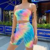 The Best 2PCS Sexy Women Sports Romper Crop Top + Shorts Jumpsuit Club Summer Bodycon Casual Running Gym Outfits Clothes Set Online - Hplify