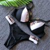The Best 2Pcs Women Padded Push-up Bra Bandage Bikini Set Beach Swimsuit Bathing Suit Summer Swimwear Beachwear Online - Hplify