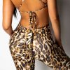 The Best 2PCS Women Sexy Leopard Sport Suit Backless Vest Bra Tops + Stretchy Legging Pants Leopard Tracksuit Hot Online - Hplify
