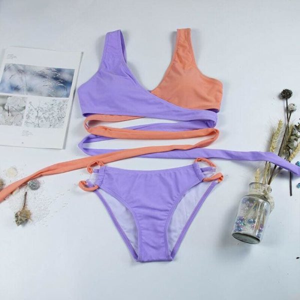 The Best 2PCS Women's Padded Bra Push-up Swimwear Bikini Set Swimsuit Bathings Swimming Costume Online - Hplify