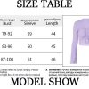 LVINMW V Neck Flare Sleeve Long Drawstring Slim Purple Crop Top Pleated Solid Simple Sweet T Shirts Women Casual Autumn Tops - Hplify