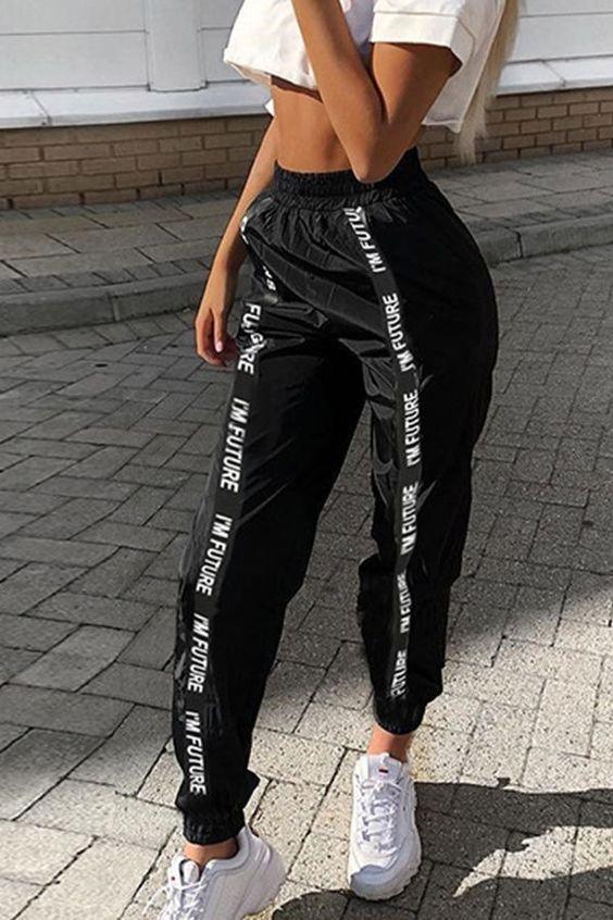 Women Summer Big Pocket Satin Highlight Harem Pants - Hplify