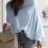 Batwing Sleeve Off Shoulder Long Sleeve T Shirt Women Solid Casual Loose Winter Tops Streetwear Spring Blusa Mujer - Hplify
