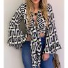Bell sleeve v neck wrap blouse women Long sleeve front bow tied beach tops shirt Summer Retro print short blusas femme - Hplify