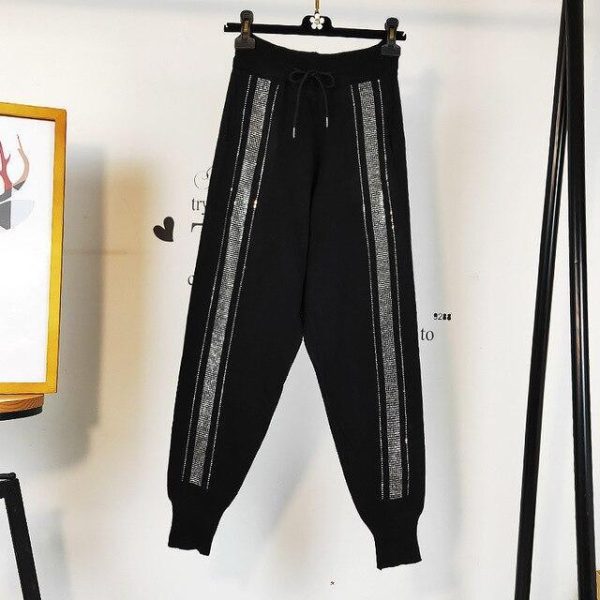 European Hot Drill Casual Sweatpants Women's Loose High Waist Pants Summer Patchwork Hippie Streetwear Trousers - Hplify