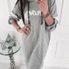 Fashion Casual Letter Printed Long Sleeve Women Hoodies Mini Dress Long Sleeve Women Dress Fall Clothing - Hplify