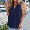 Fashion Casual Low Cut Solid Color Sleeveless Women Summer Tshirt Sexy Women Tank Tops Women Casual Women Office Wear Plus Size - Hplify