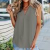 Fashion Casual Low Cut Solid Color Sleeveless Women Summer Tshirt Sexy Women Tank Tops Women Casual Women Office Wear Plus Size - Hplify