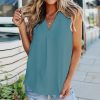 Fashion Casual Low Cut Solid Color Sleeveless Women Summer Tshirt Sexy Women Tank Tops Women Casual Women Office Wear Plus Size - Hplify