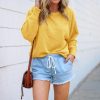 Fashion Casual Solid Color Round Neck Long Sleeve Women Blouse Casual Women Tops and Shirt Women Fall Clothing Women - Hplify