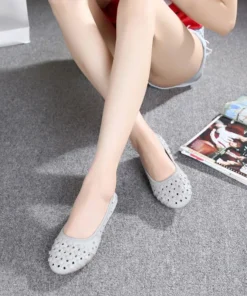 Fashion Genuine Leather Casual Loafers Shoes Women Sandals Summer Shoes Flats with Hollow Out Size 35-43