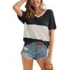 Fashion V Neck Striped Printed Short Sleeve Women Blouse  Short Sleeve Women Shirt Casual Tops and Shirt Summer Tops - Hplify