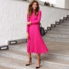 Women Knitted Long Dress Autumn Winter Slim Sleeve Ladies Dresses - Hplify