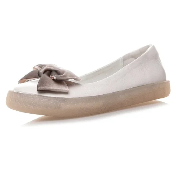 Designer Handmade Genuine Leather Women Shoes Casual Flat Shoes Mocassin Women Boat Shoes Summer Leather Flats