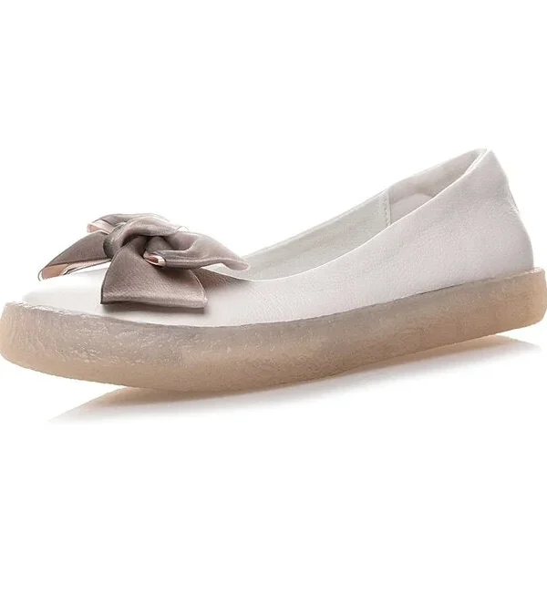 Designer Handmade Genuine Leather Women Shoes Casual Flat Shoes Mocassin Women Boat Shoes Summer Leather Flats