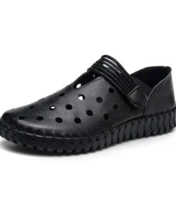 Alternative view of Fashion Women's Handmade Shoes Genuine Leather Flat Hollow Shoes Woman Loafers Soft Comfortable Casual Shoes Women Flats