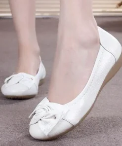 Alternative view of Loafers Comfortable Women Genuine Leather Flat Shoes Nurse Work Shoes