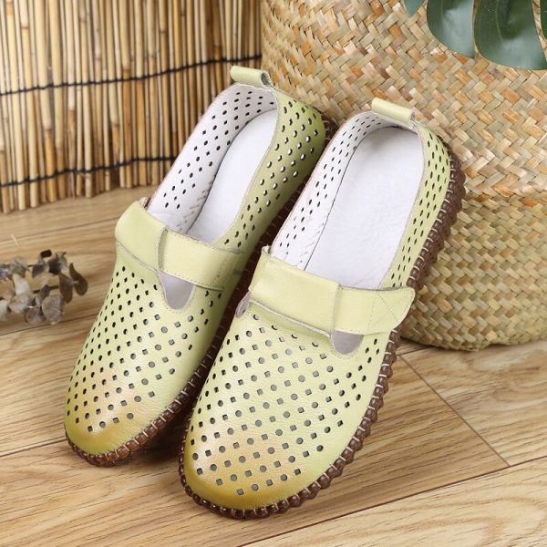 Luxury oxford shoes for women flats vintage genuine leather loafers summer comfort shoes female ballerina shoe
