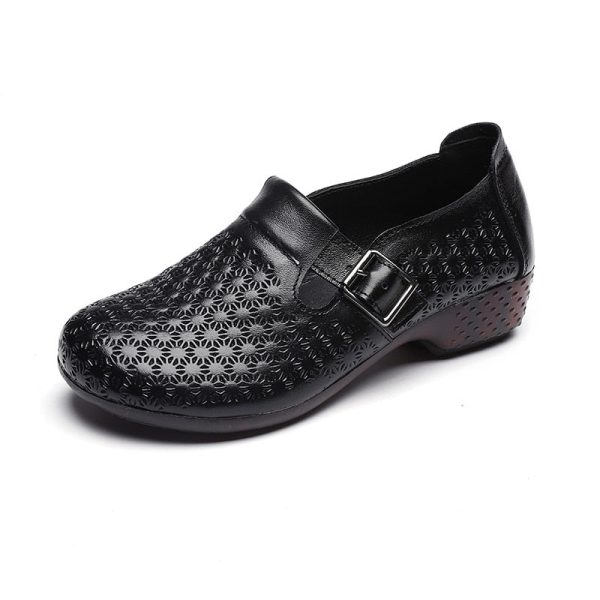 Spring Flat Shoes Woman  Vintage Flats Women Casual Shoes Genuine Leather Soft Bottom Ladies Leather Shoes Size 41