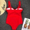 Push Up One Piece Swimsuit Women Swimwear Solid Black Bodysuit Bathers 2021 New Bathing Suits Sexy Summer Beach Wear - Hplify