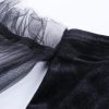 2021 Gothic Sexy Dress Vintage Off Shoulder Lantern Sleeve Mesh Patchwork Velvet Mini Dress Dark Street Black Dress for Female - Hplify