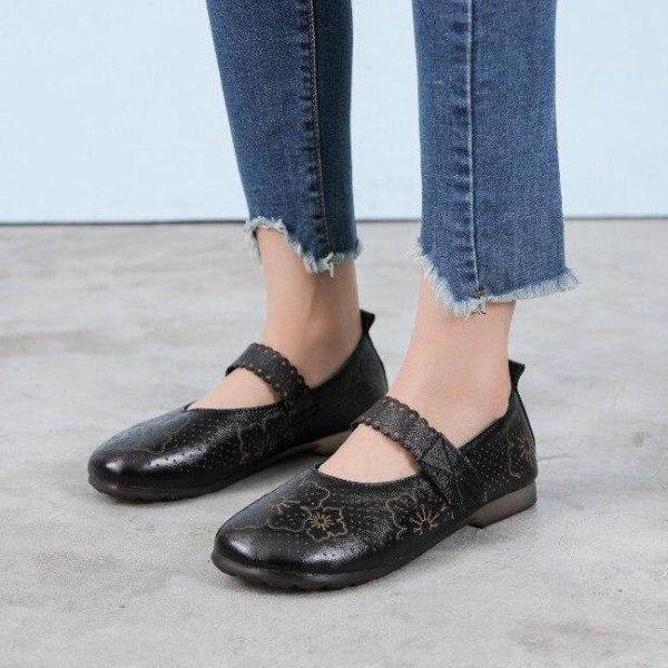 Genuine Leather Soft Bottom Women Flats Mother Shoes Comfort Oxford Shoes For Women Shoes Women Loafers Moccasins 35-42
