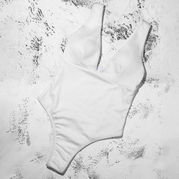 Casual White Push Up Sexy Swimwear Women 2021 New Arrival Padded Bra Solid One Piece Swimsuit Female Bathing Suit Monokini - Hplify