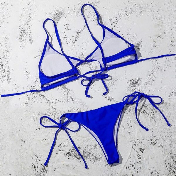 Sexy White Bikinis Push Up Bikini 2021 Hot Padded Bandage Low Waist Swimsuit Female Swimwear Women Brazilian Biquini - Hplify