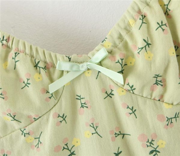 Chu Sau beauty New Casual Chic Floral Print Sling Mini Dress Women Holiday Bow V-neck Dress Summer Sexy Backless Ladies Dresses - Hplify