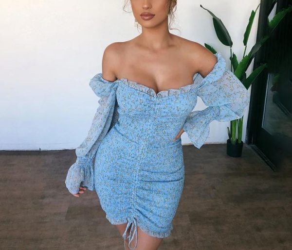 2020 Spring New Women Floral Print Sashes Shirt Dress Beach Women's Loose Short Boho Mini Dress Girls Party Solid Streetwear - Hplify