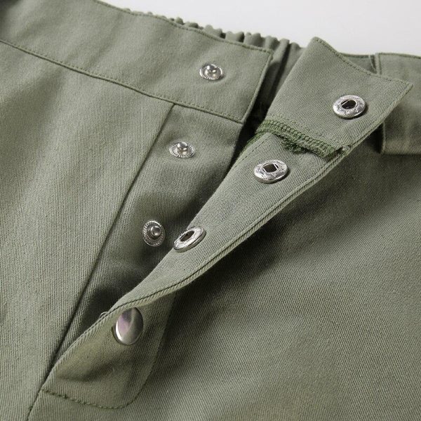 Big Pockets Hip Pop Streetwear Ribbon Cross Ladies Cargo Pants Women Casual Joggers High Waist Loose Female Buttons Trousers - Hplify